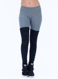 Gray and Black Thigh High Leggings Clearance