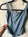 Pre-owned Lucky Leo Size Medium (Steel blue color-almost blue/grey like color)