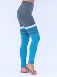 Out of Your League Grey and Turquoise Leggings Clearance