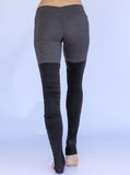 Charcoal and Black Thigh High Leggings Clearance