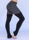 Charcoal and Black Thigh High Leggings Clearance